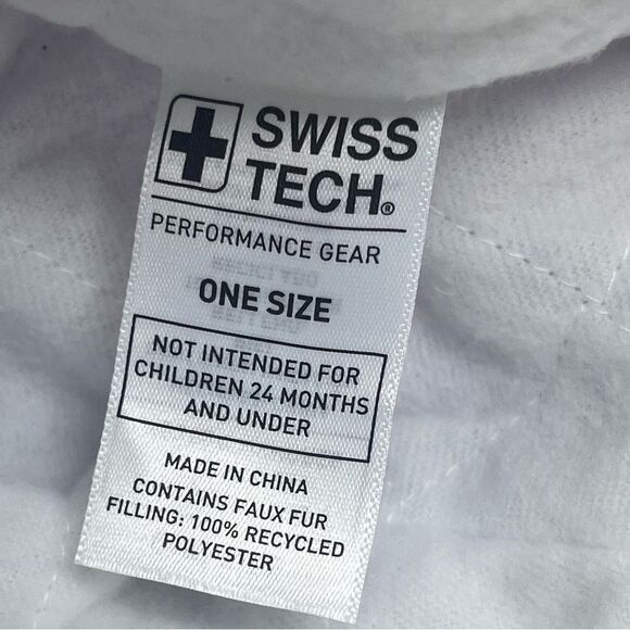 Swiss Tech Pastel Green Purple Fleece Trapper Hat NWT - Picture 9 of 9